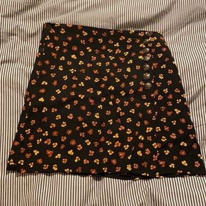 Madewell side-button a-line skirt in feline floral